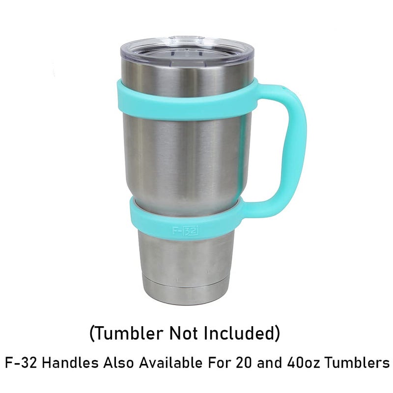 F-32 Handle - 19 COLORS - 20oz Size - Compatible with 20 Oz YETI Tumbler Travel Mug - BPA FREE (20OZ, SEAFOAM BLUE, 1 Count (Pack of 1)) - Image 2